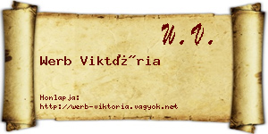 Werb Viktória névjegykártya